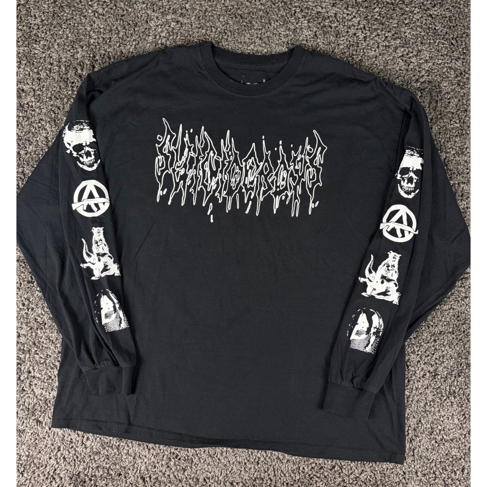 SuicideBoys Long Sleeve Metal Tee Grey Day 2021 Tour Concert Merch G59 Black 2XL